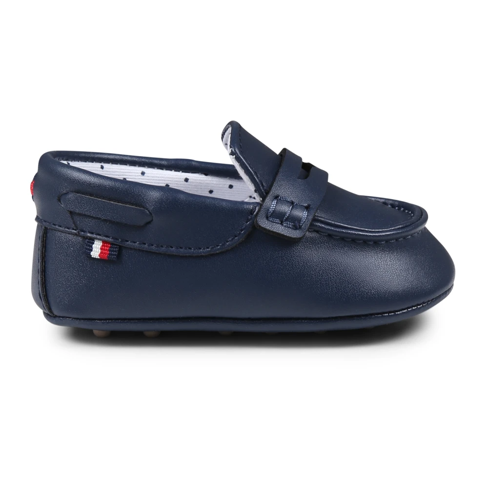 Tommy Hilfiger Blå Eco-Läder Mockasiner med Flaggsöm Blue, Unisex