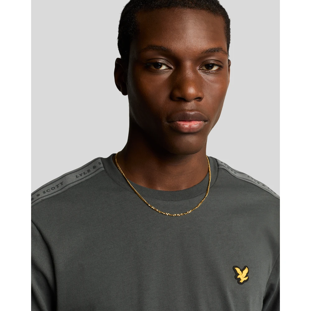 Lyle & Scott SS T-Shirts Tape T-Shirt Gray Heren