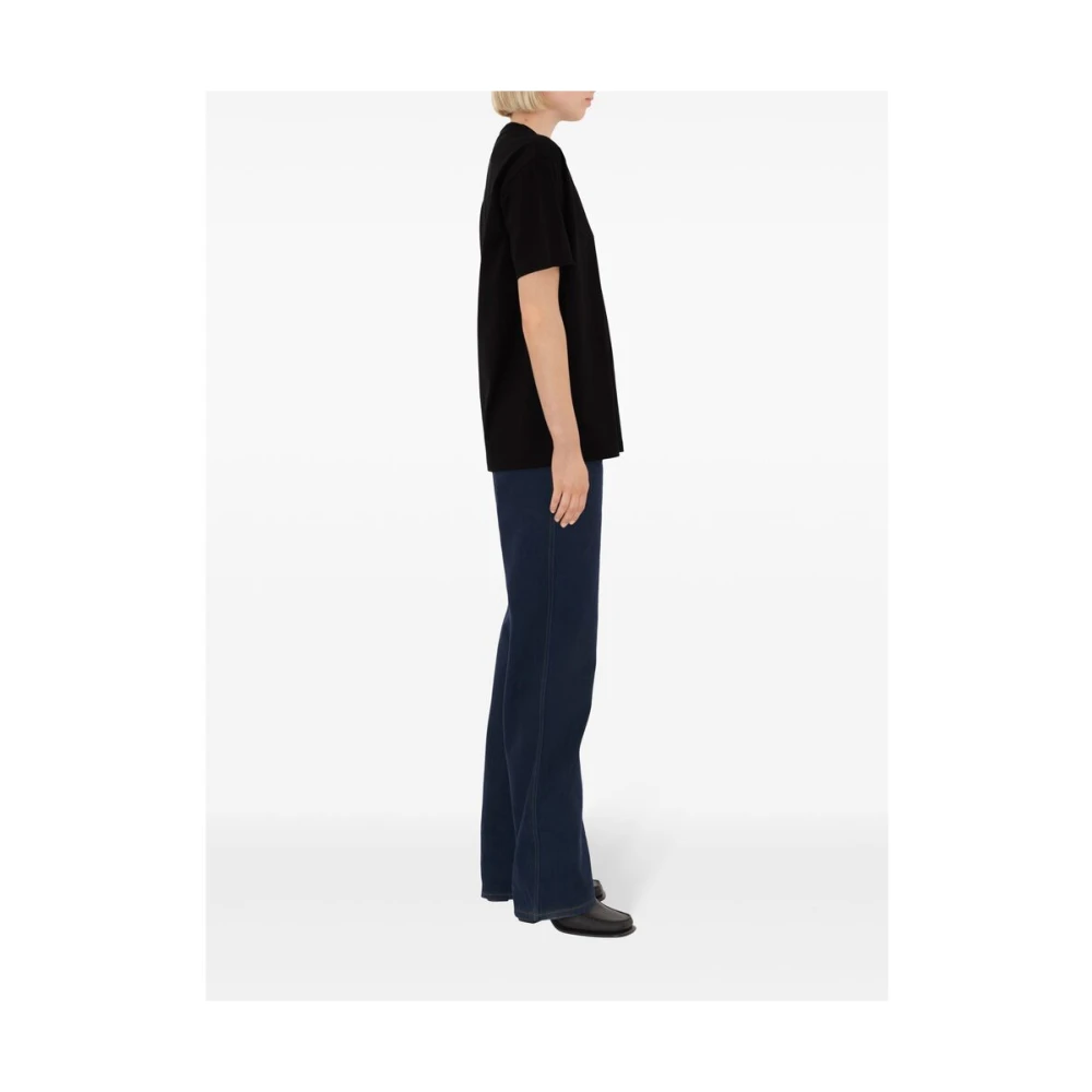 Burberry Geruite Zak Crew Neck T-shirt Black Dames