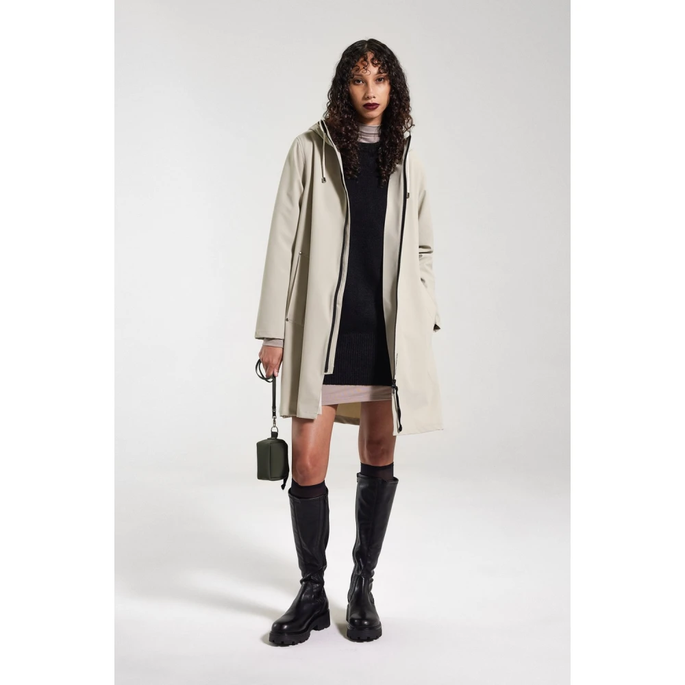 Stutterheim Lichtgewicht Rits Matte Regenjas Beige Dames