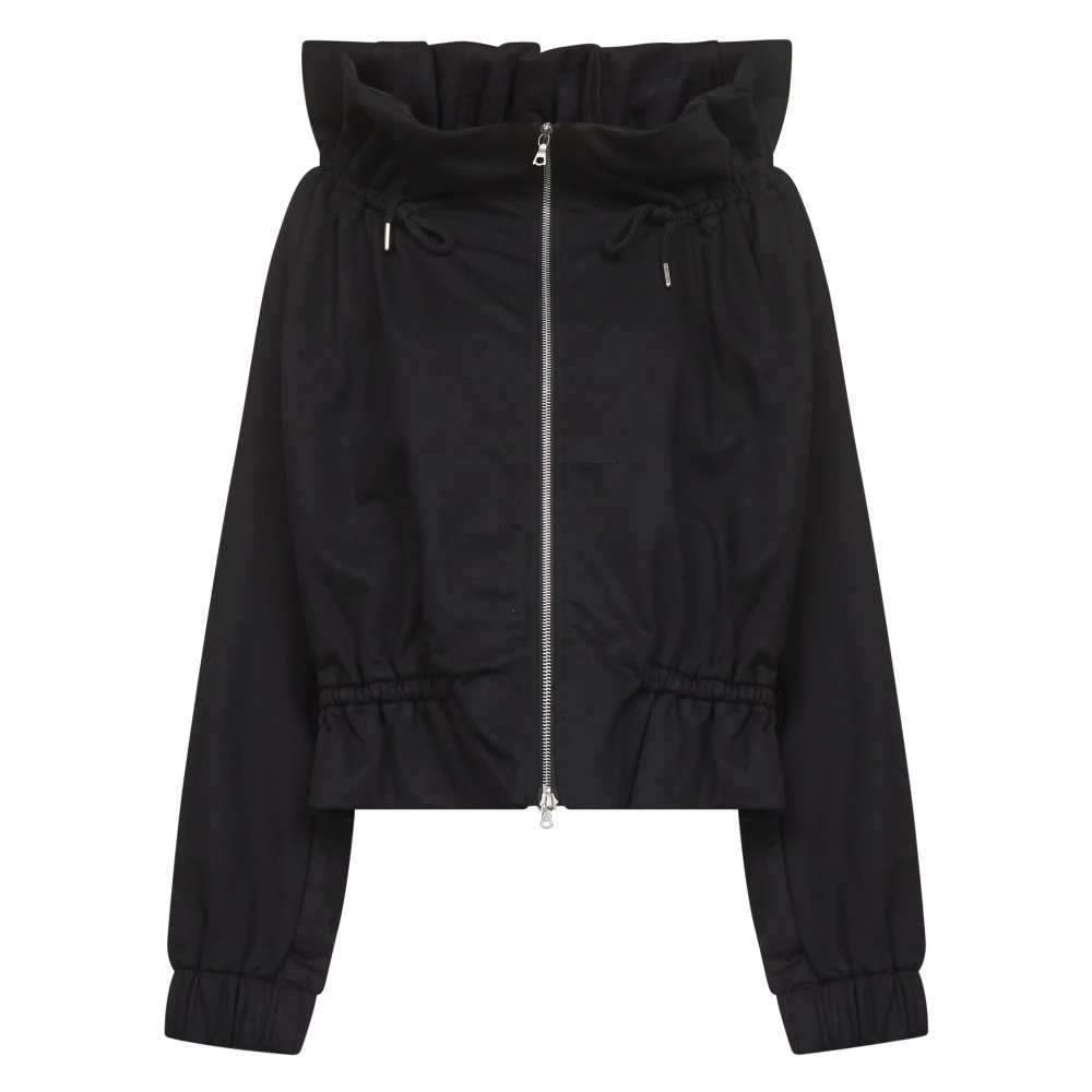 Dries Van Noten Women's Black Jumper With Zip Closure - Zip-Throughs - S - Sweatshirts & Hoodies