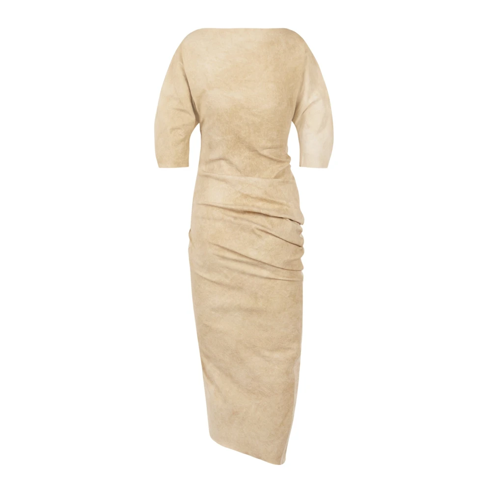 Cortana Kaars beige linnen jurk Beige Dames