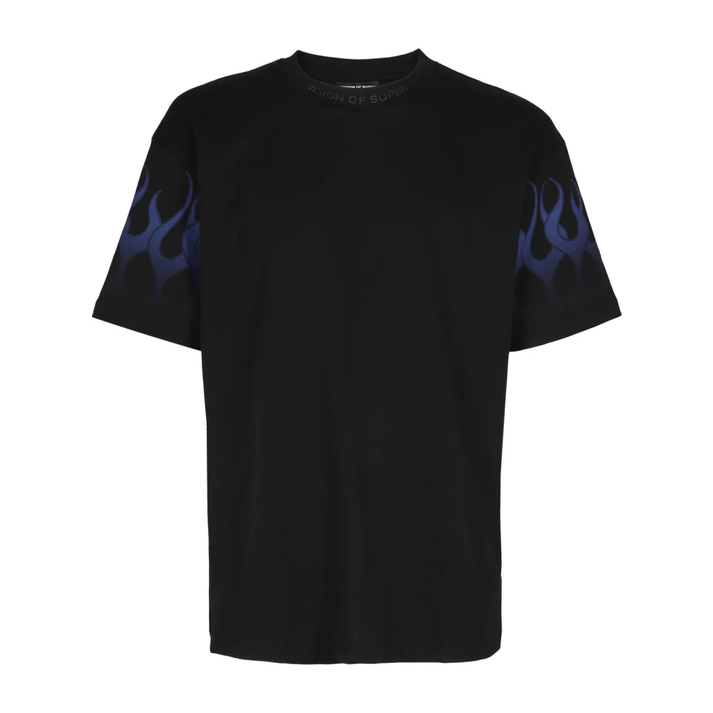 Vision OF Super Blauw Vlam T-shirt Black Heren
