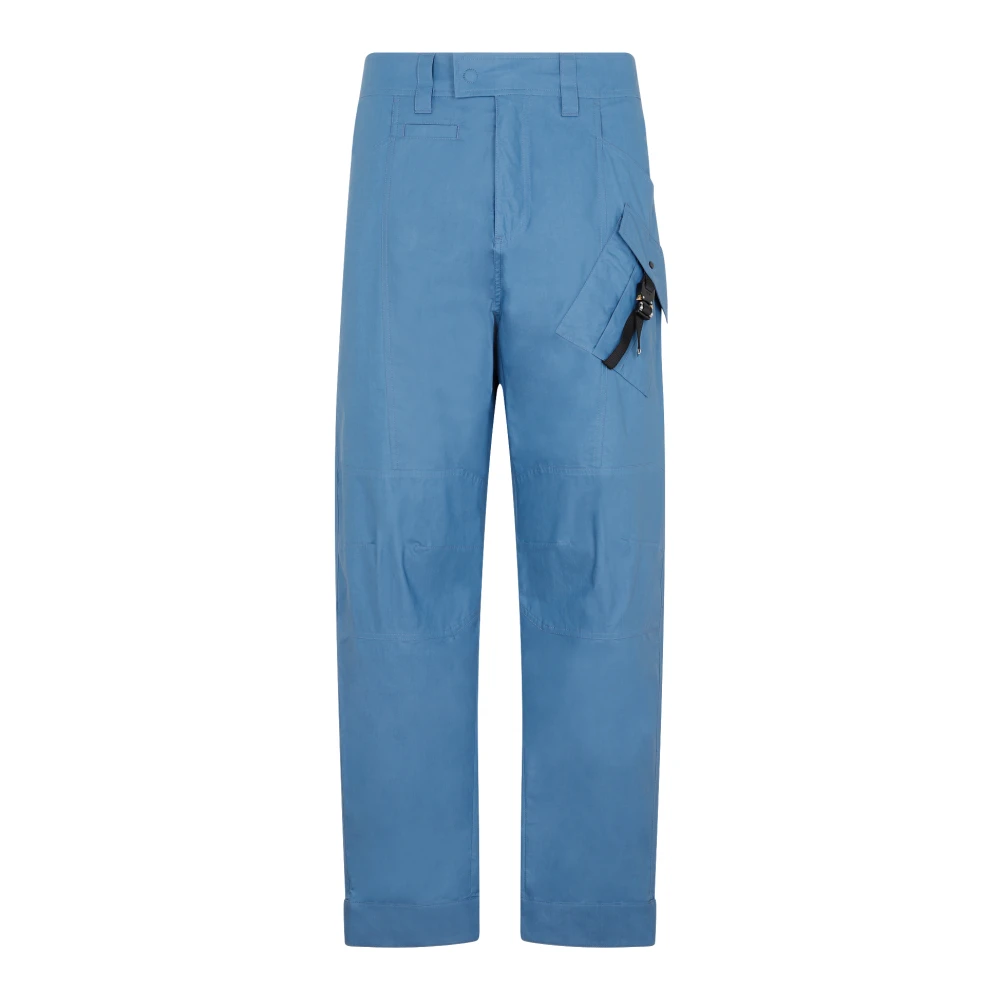 Dior Wide Trousers Blue Heren