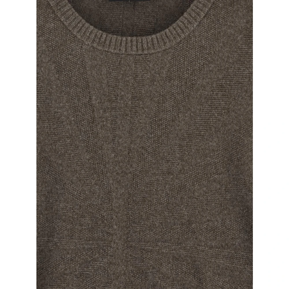 Moncler Katoenen Gebreide Biker Sweater Gray Heren
