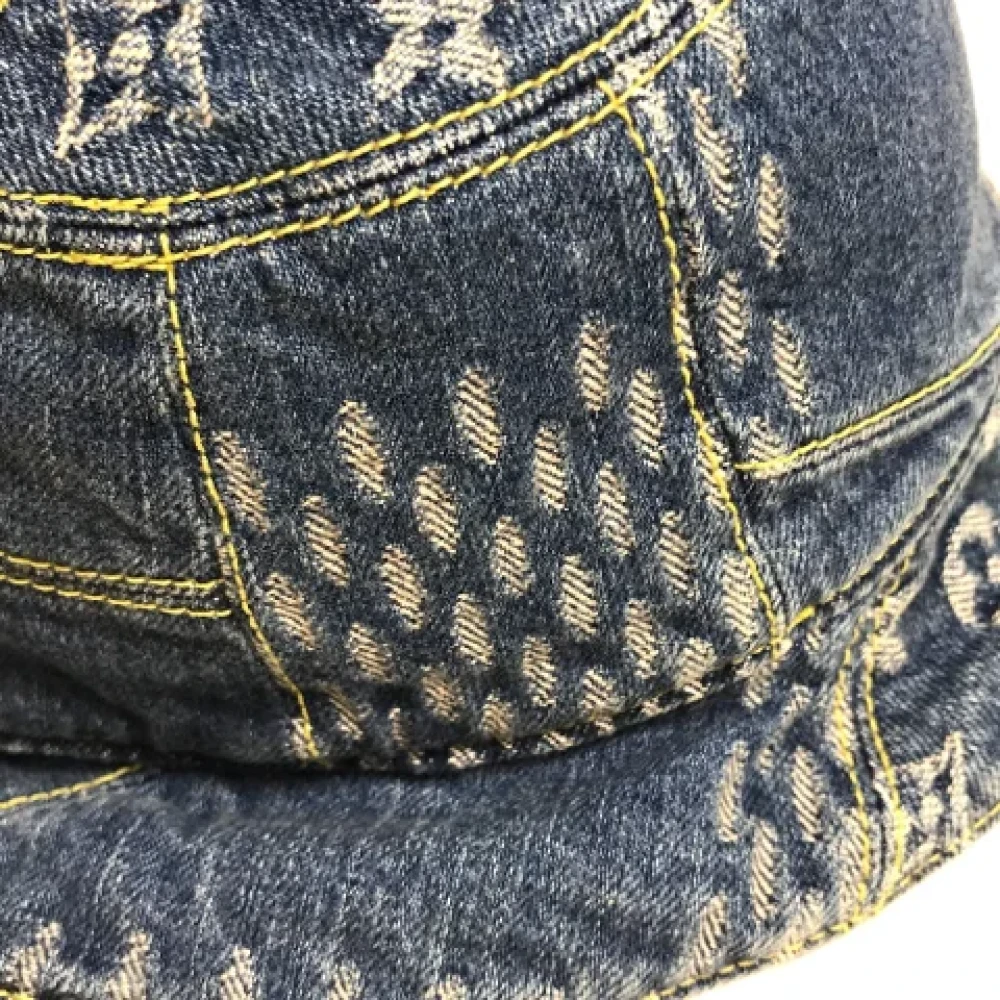 Louis Vuitton Vintage Pre-owned Cotton hats Blue Dames