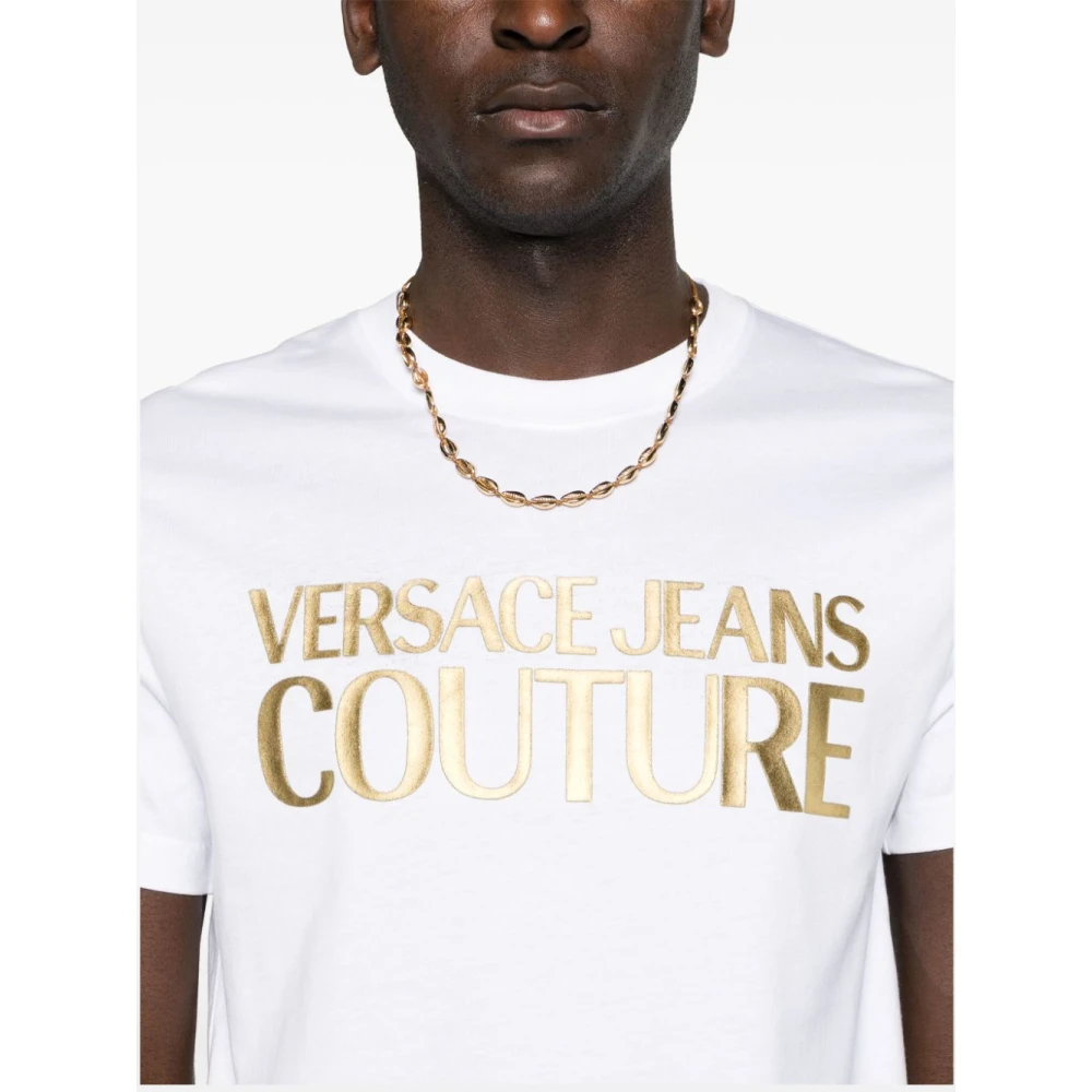 Versace Jeans Couture Witte T-shirts & Polo's voor mannen White Heren