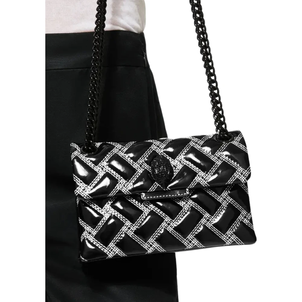 Kurt Geiger Mini Kensington Drench Zwart Wit Patent Black Dames