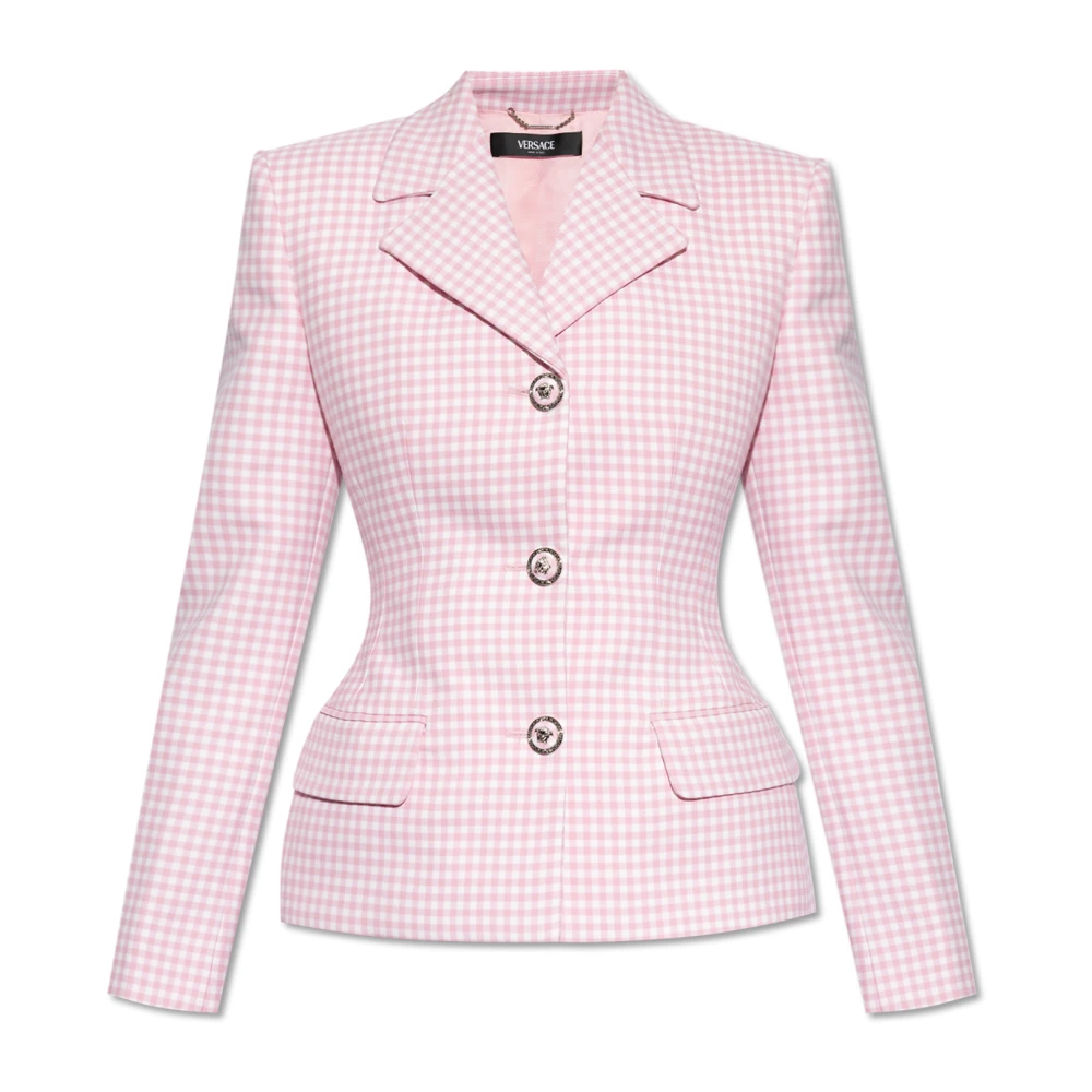 Versace Geruite blazer Pink Dames