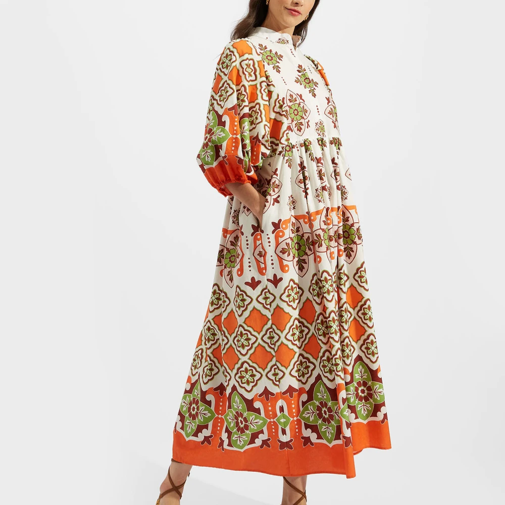 La DoubleJ Casareale Midi Jurk Multicolor Dames