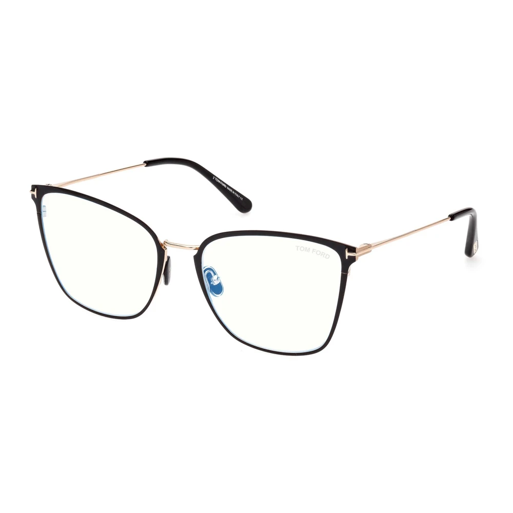 Tom Ford Women's Black Glasses, 56 Mm, Blue Block Eyewear Frames