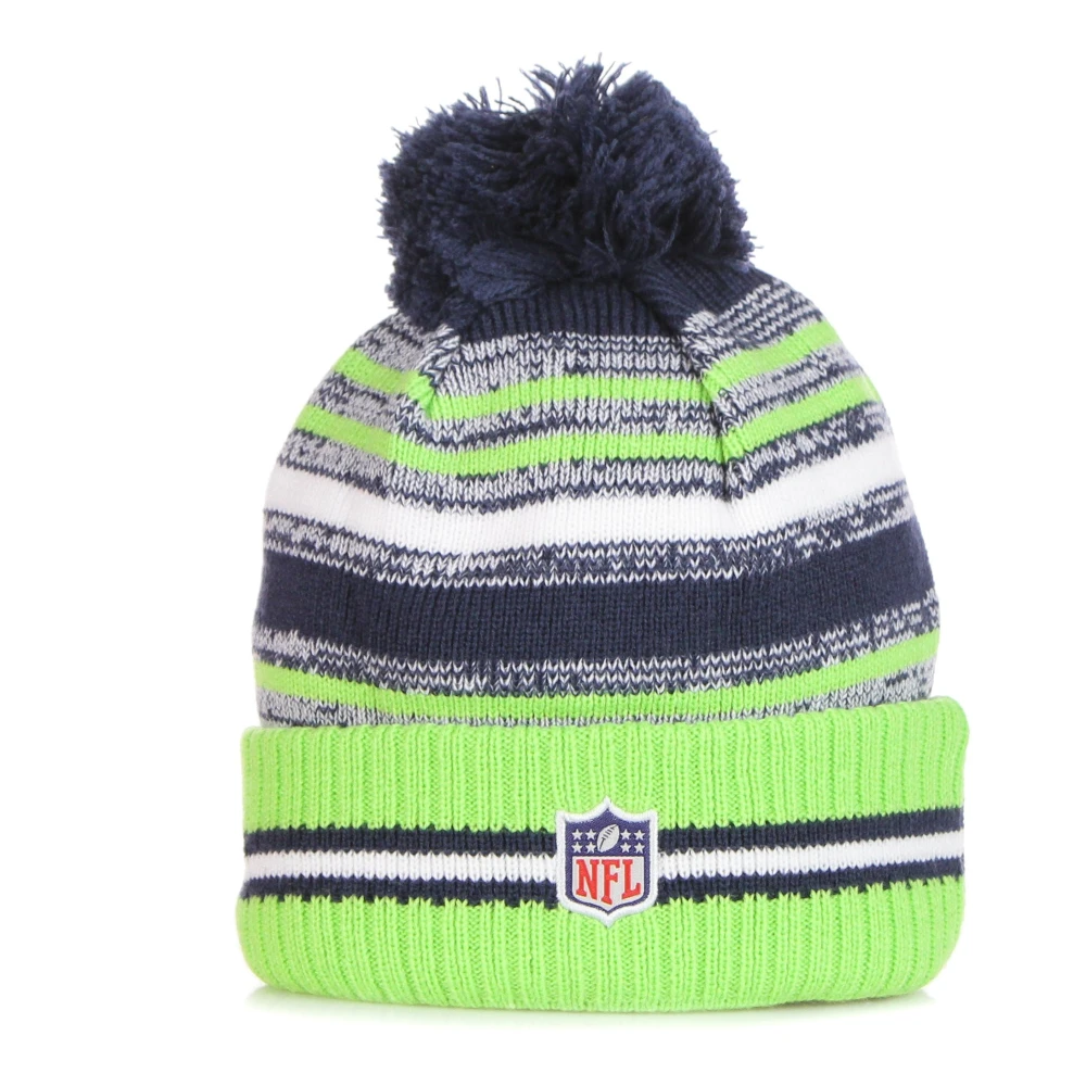 New era Seahawks Pom Beanie Hat NFL Multicolor Heren