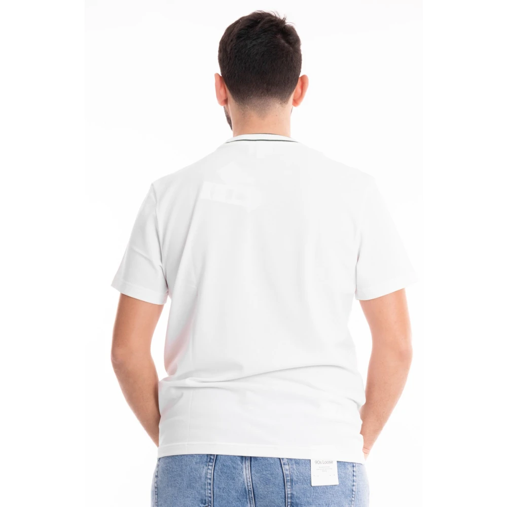 Lacoste Heren Piqué Elastische T-shirt White Heren