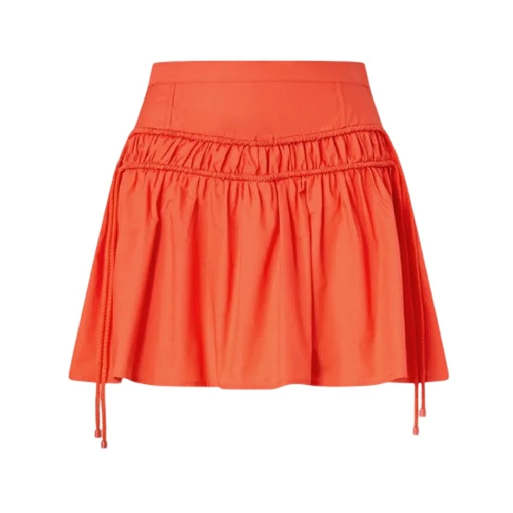 Pinko Orange Short Skirts, Female, S, Rovigo Skirt