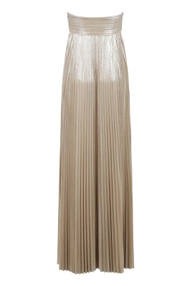 metallic-pleated-long-dress-heart-neckline