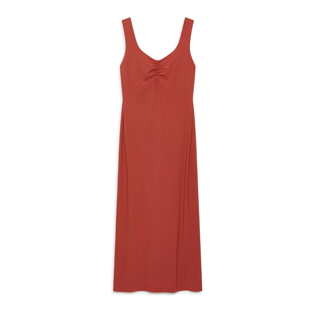 Maliparmi Zachte Jersey Jurk Brown Dames