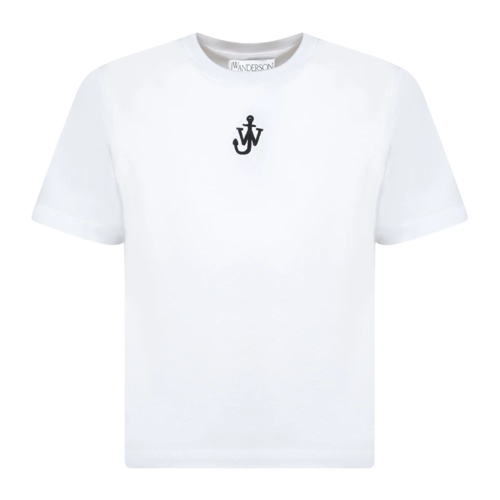 JW Anderson Anker Logo Katoenen T-shirt White Dames