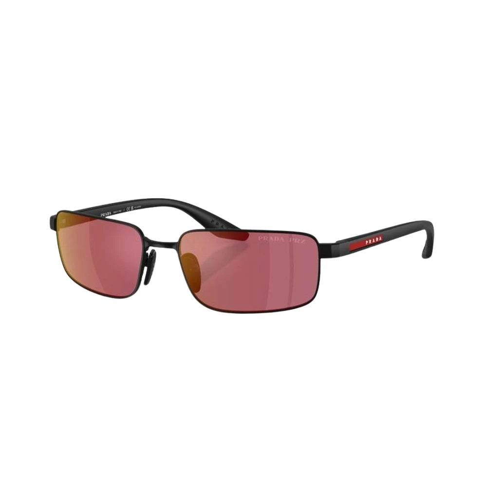 Prada Linea Rossa Man Sunglass PS B54S - Frame color: Matte Black, Lens color: Red Polarized - Image 3
