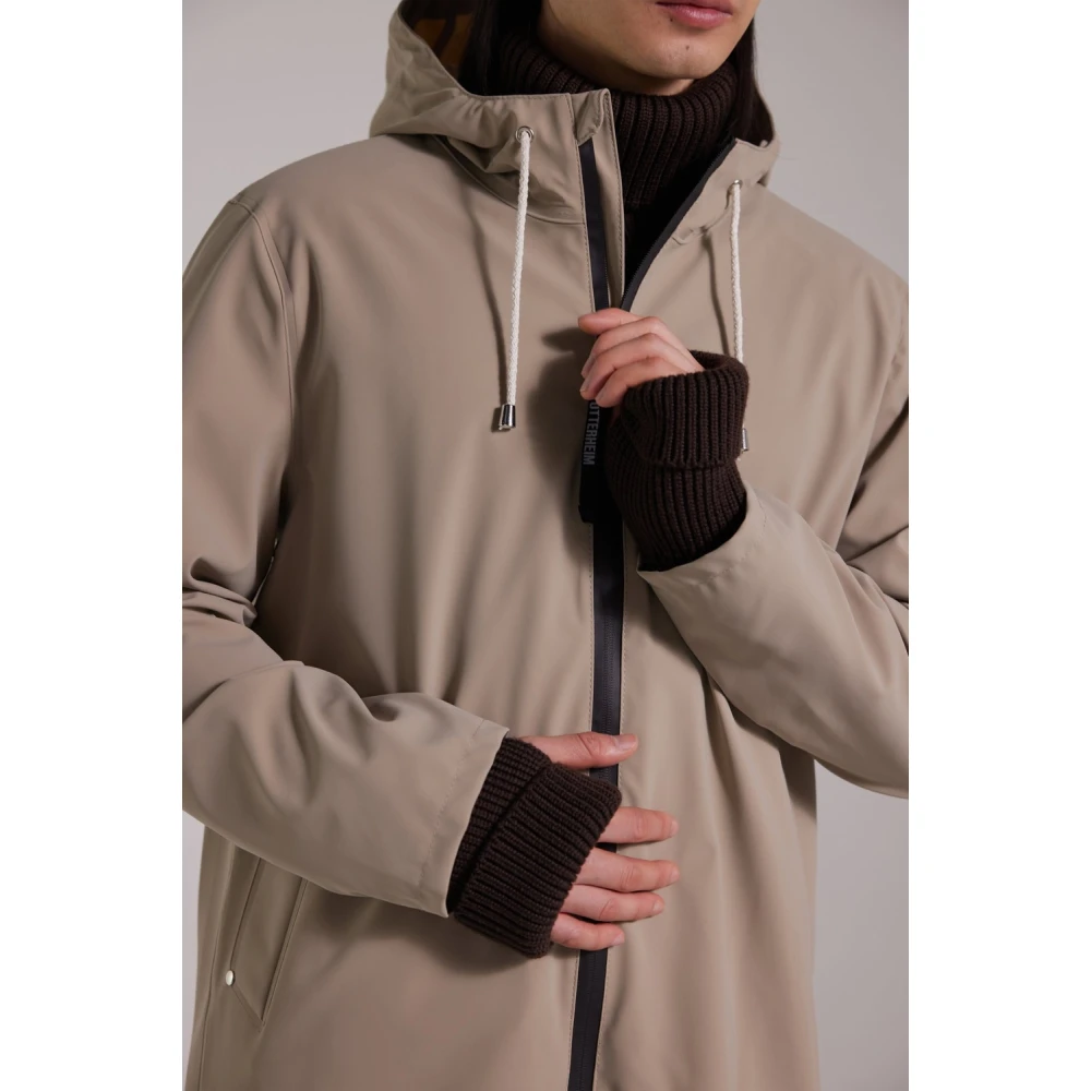 Stutterheim Lichtgewicht Waterdichte Regenjas met Rits Beige Heren