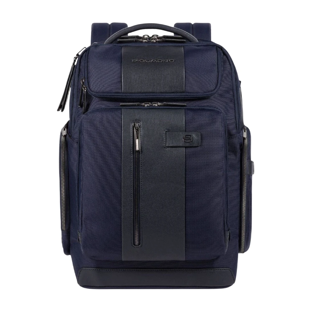 Piquadro Men's Blue Backpacks, One Size, Laptop And Ipad Backpack