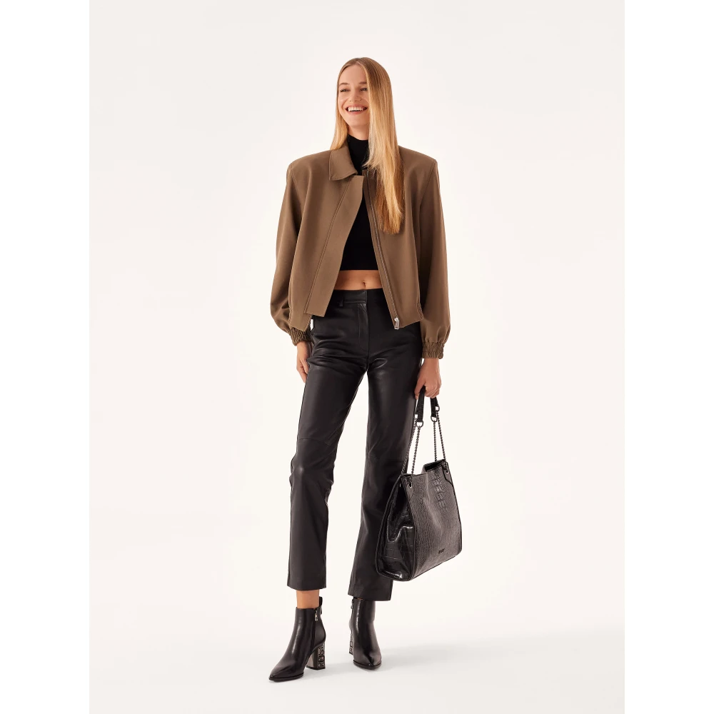 Kazar Elegante handtas met kettinghandvatten Black Dames