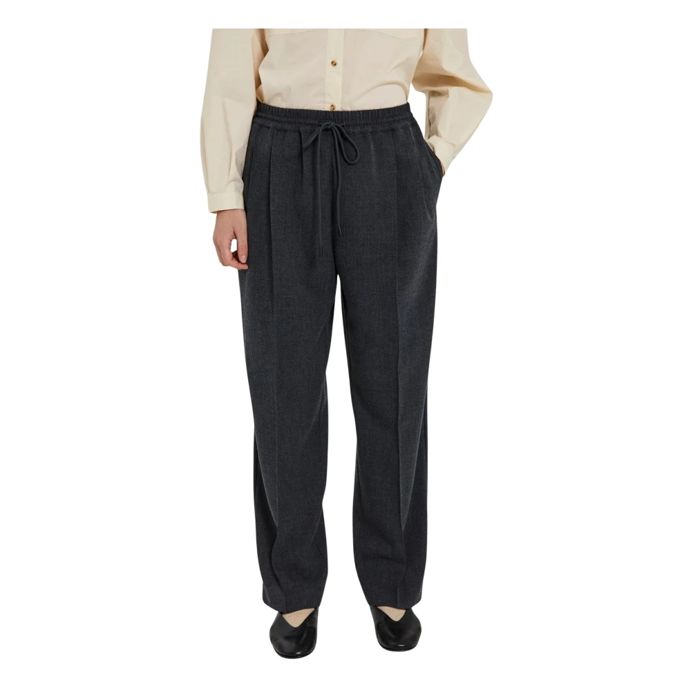 Norr Casual trekkoord elastische tailleband broek Gray Dames