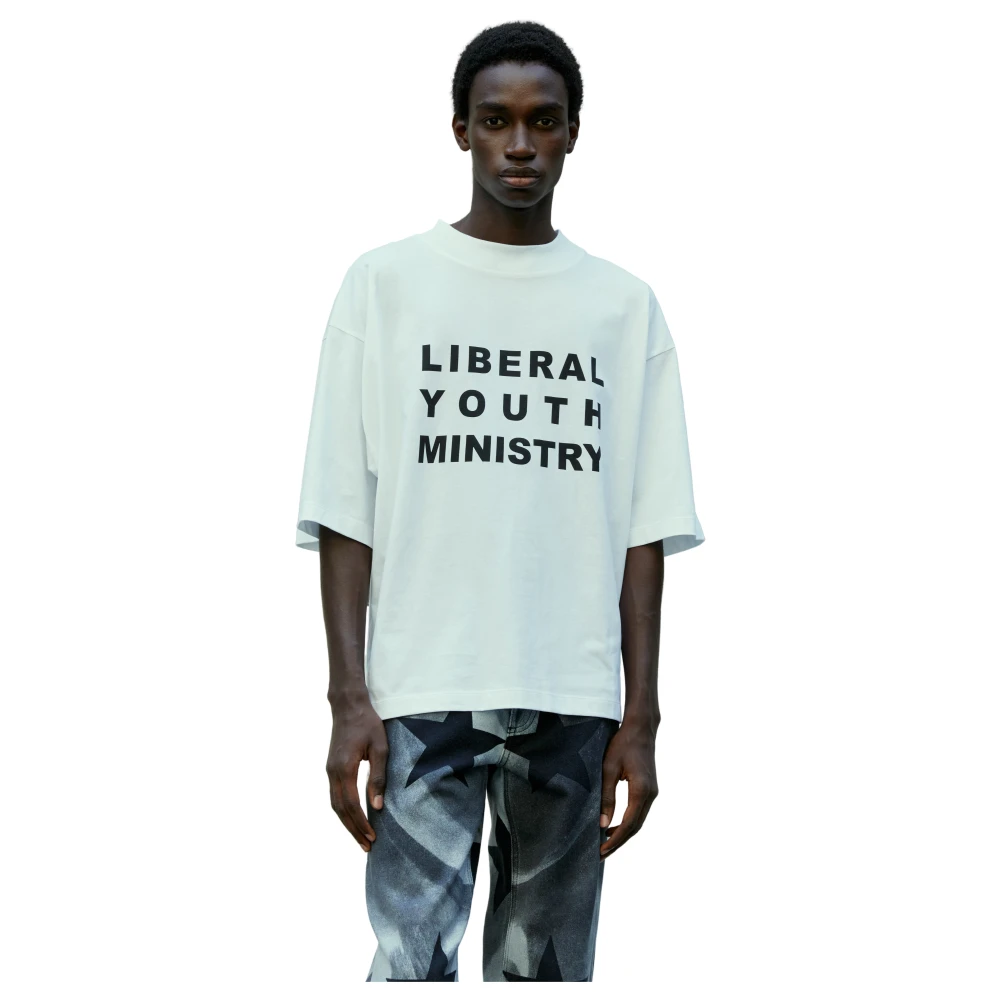 Liberal Youth Ministry Katoenen Logo Print T-Shirt White Heren