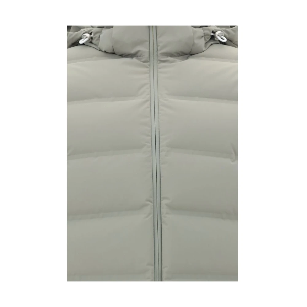 BRUNELLO CUCINELLI Gewatteerd vest met capuchon Green Heren