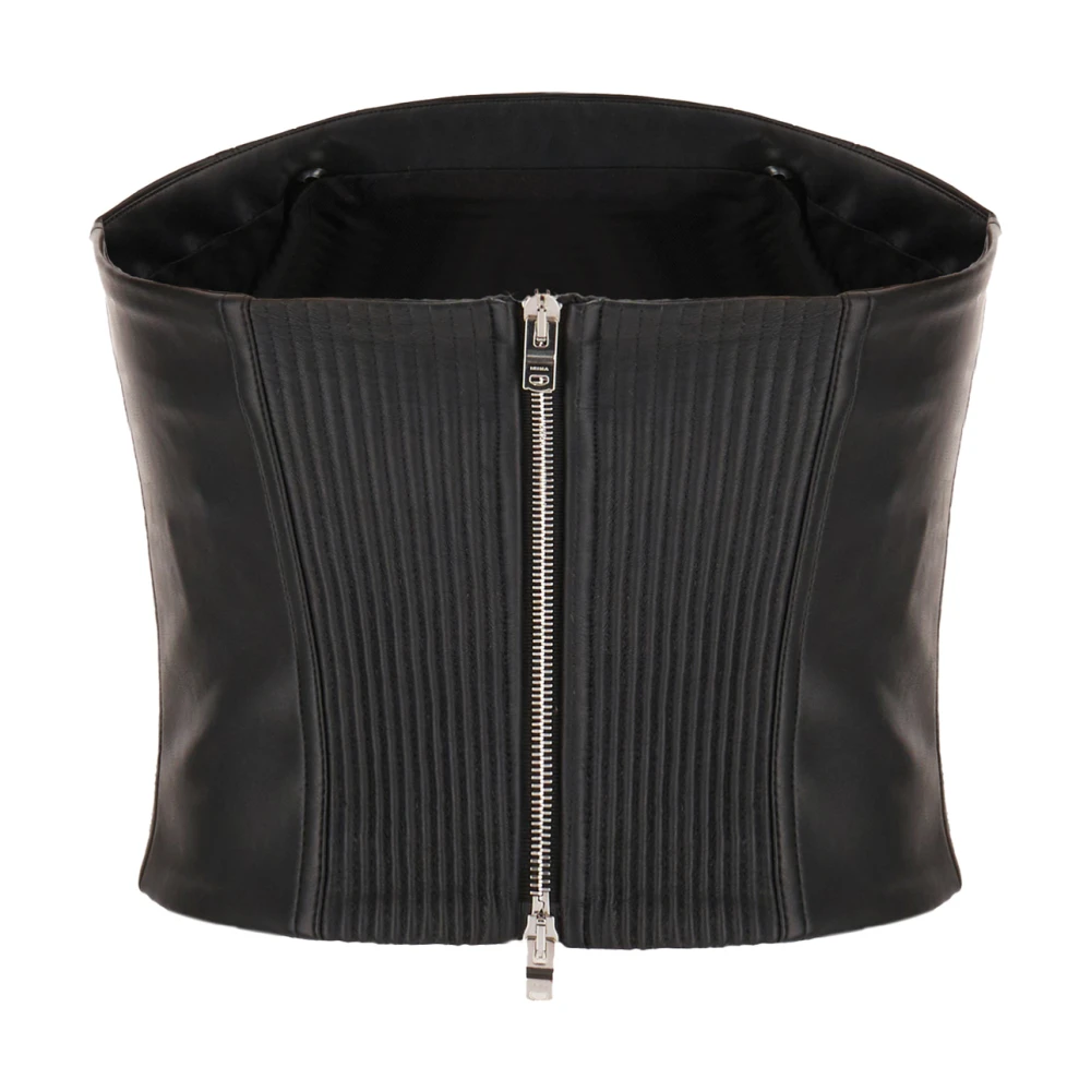 Amiri Vegan Bustier Top Black Dames