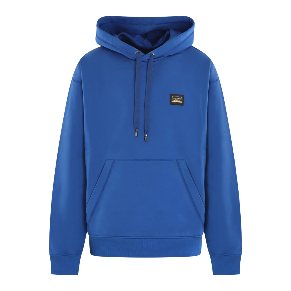 Dolce & Gabbana Jersey hoodie voor heren Blue Heren