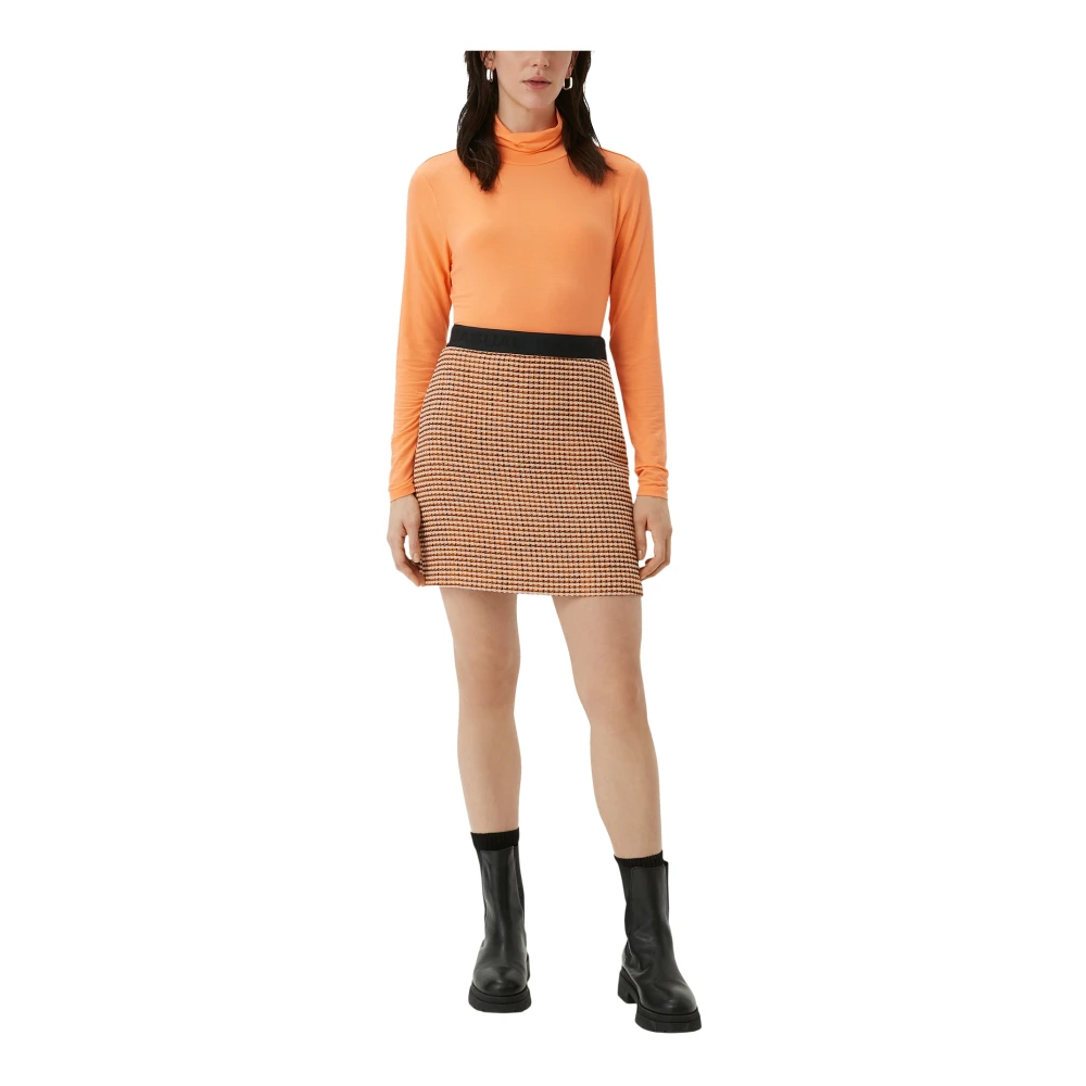 comma Short Skirts Orange Dames