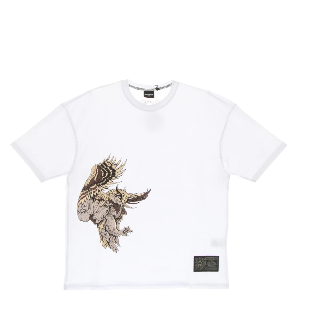 Dolly Noire Adelaar Uil Print Wit T-shirt White Heren