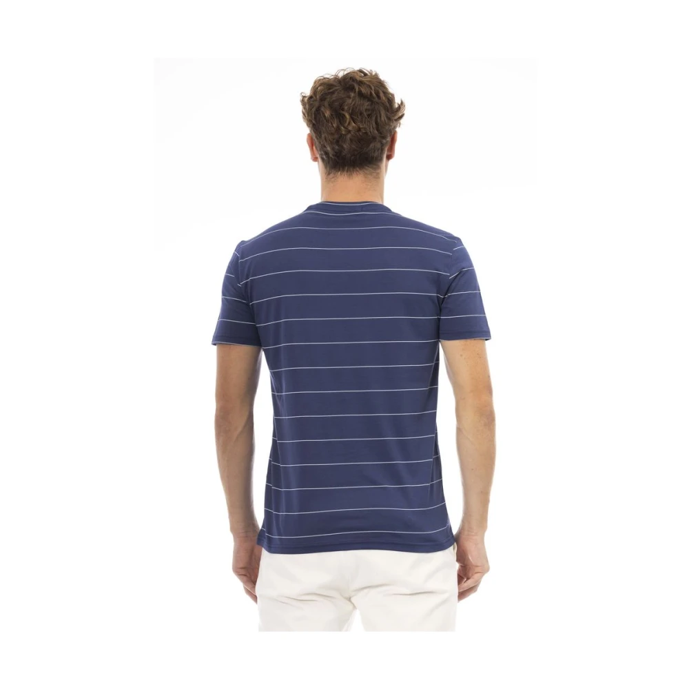 Baldinini Blauw Bedrukt Kort T-shirt Blue Heren