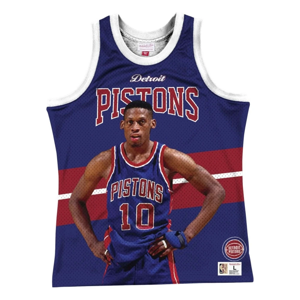 Mitchell & Ness Detroit Pistons Basketbalshirt Multicolor Heren