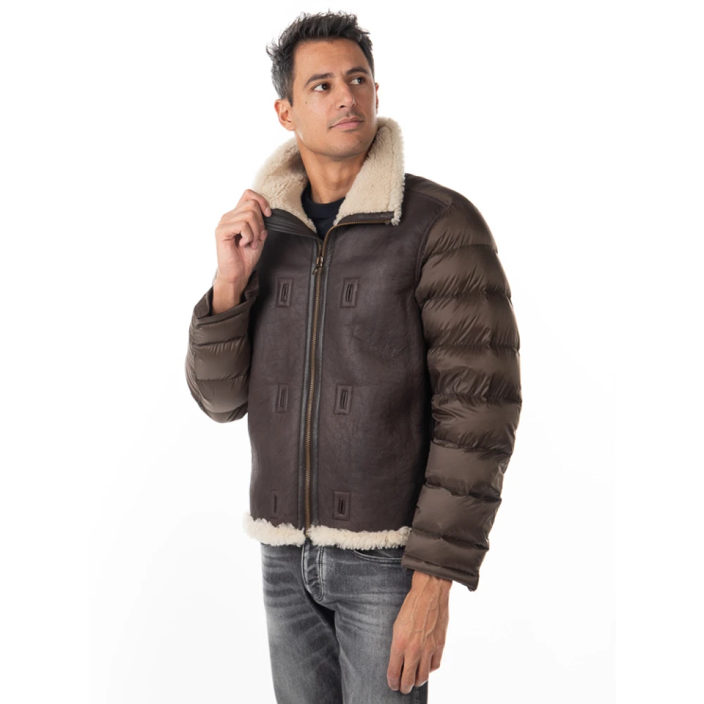 Ten C Shearling Gevoerde Jas Brown Heren