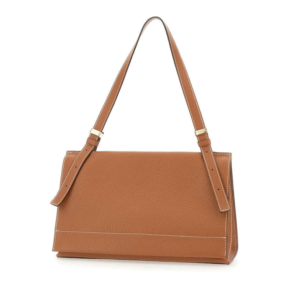 Gianni Chiarini Bruine Leren Schoudertas Brown Dames