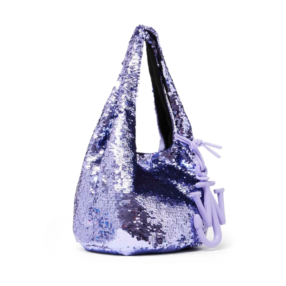 JW Anderson Sequin Mini Shopper Tas Purple Dames