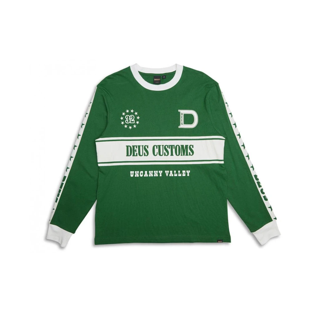 Deus Ex Machina Groene Longsleeve Tee Boxy Fit Green Heren