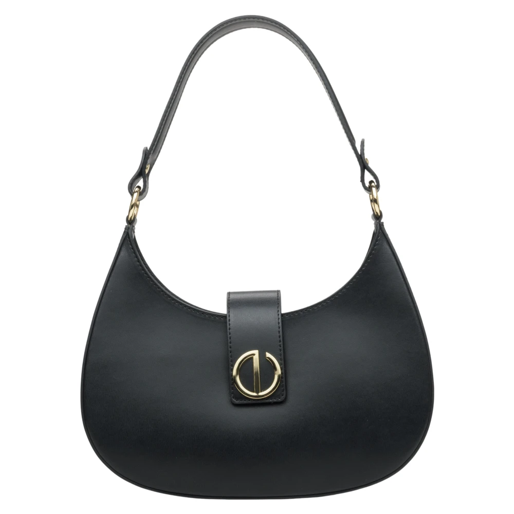 Estro Zwarte Baguette Handtas gemaakt van Italiaans Echt Leer Er00114779 Black Dames