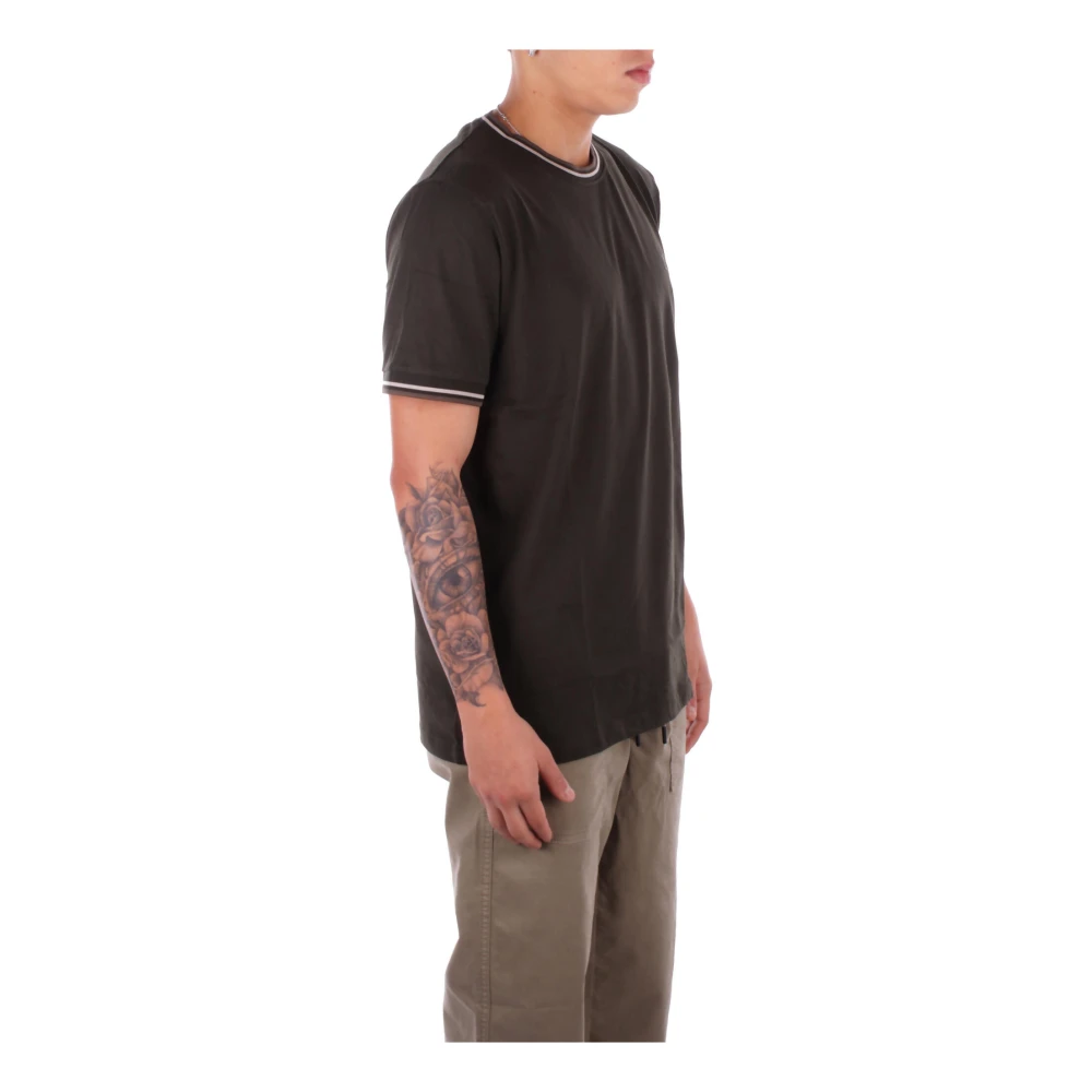 Fred Perry Groene Logo T-shirt en Polo Brown Heren