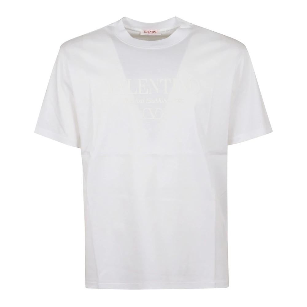 Valentino Garavani Iconisch Jersey T-shirt Regular Fit White Heren