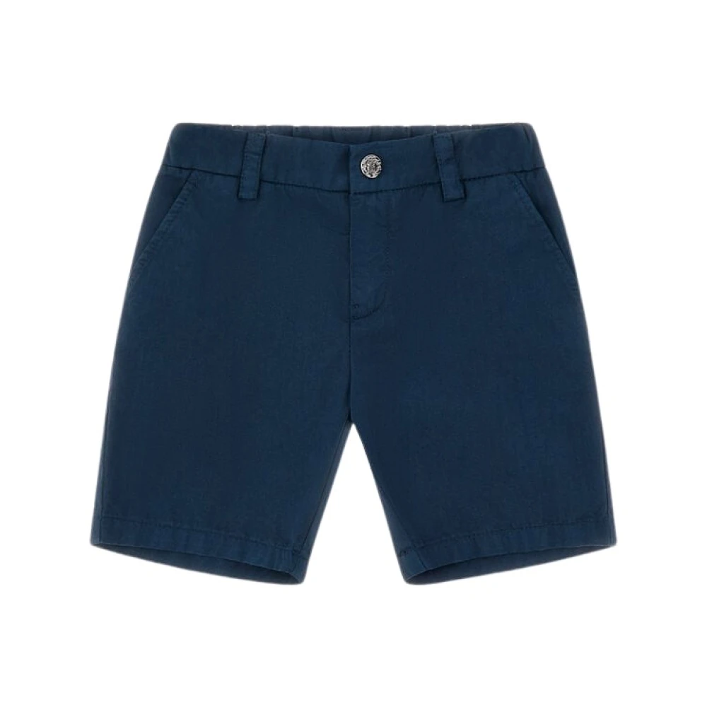 Roberto Cavalli Blue Shorts, Male, 12 M, Logo Trousers Made In Italy