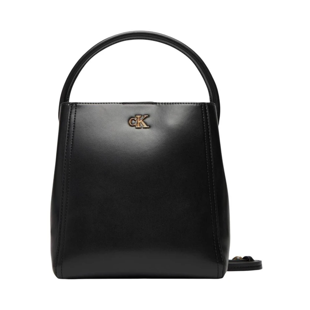 Calvin Klein Women's Black Handbag With Shoulder Strap And Inside Pocket