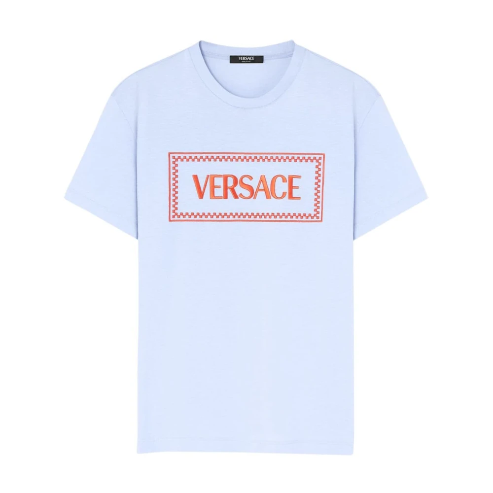 Versace Blauwe Clear T-shirts en Polos Blue Heren