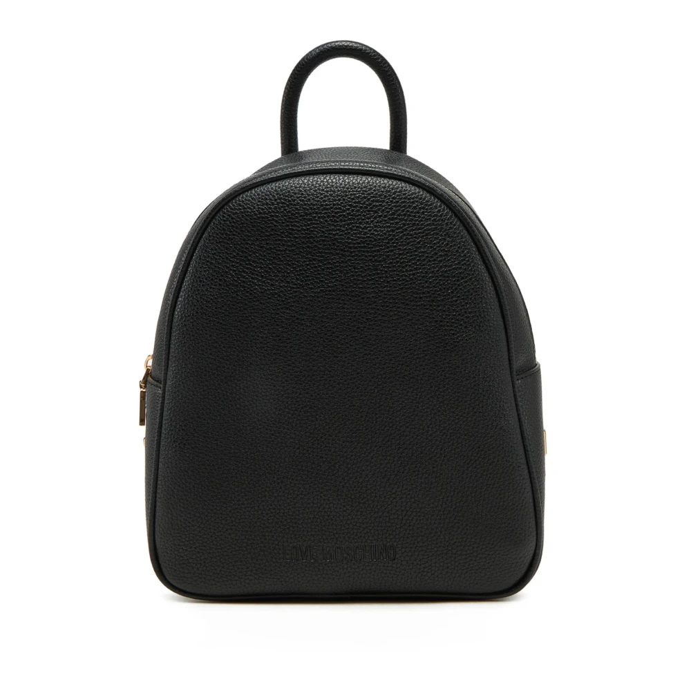 Love Moschino Women's Black Backpack With Logo Lettering
