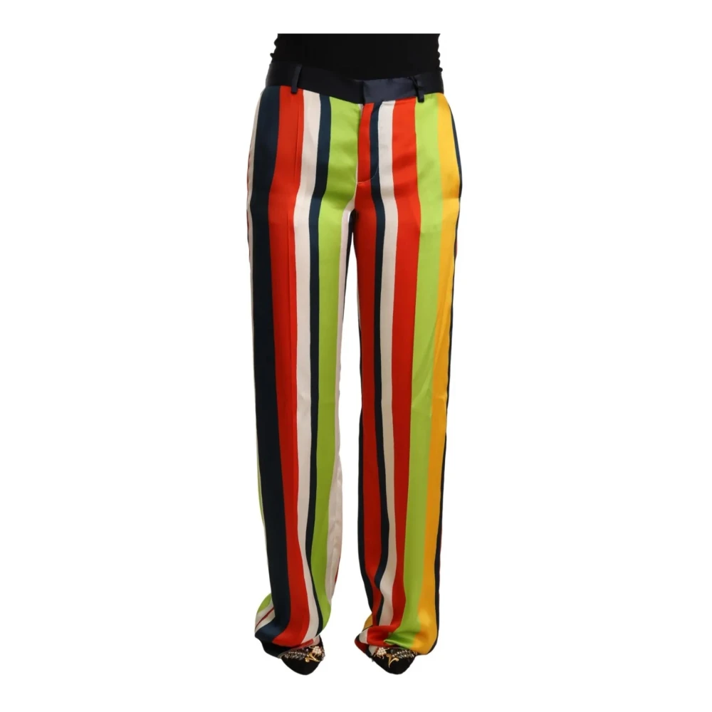 Dsquared2 Multicolor Gestreepte Rechte Broek Multicolor Dames