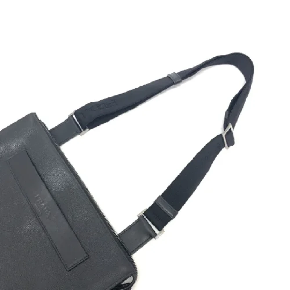 Prada Vintage Pre-owned Leather prada-bags Black Dames