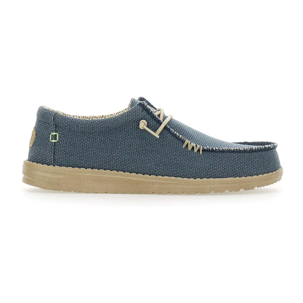 Hey Dude Blue Wally Braided Moccasins - Male - Laced Shoes - 10 Uk - Shoes