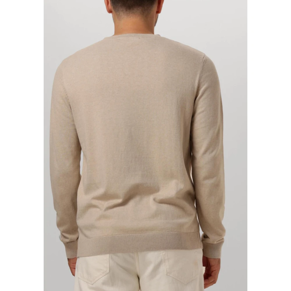 Selected Homme Heren Beige Crew Neck Trui Beige Heren