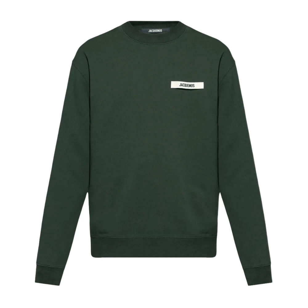Jacquemus Green The Gros Grain Sweatshirt - Male - Sweatshirts - M - Sweatshirts & Hoodies